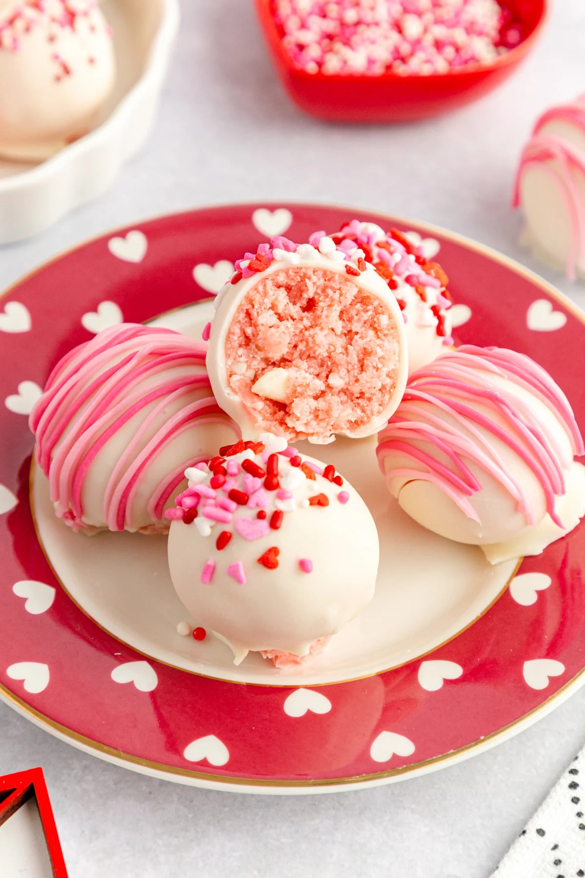 Strawberry Cake Truffles